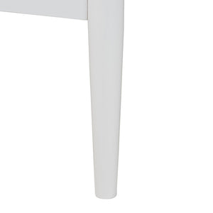 Baxton Studio Baxton Studio Louetta Coastal White Queen Bedroom Set with Geometric Design and Storage Solutions 4-Piece SW8591-White-4PC Queen Bedroom Set