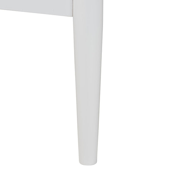 Baxton Studio Baxton Studio Louetta Coastal White Queen Bedroom Set with Geometric Design and Storage Solutions 4-Piece SW8591-White-4PC Queen Bedroom Set
