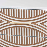 Baxton Studio Louetta Coastal White Carved Contrasting 6-Drawer Dresser