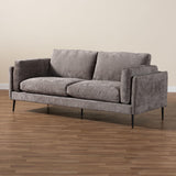 Baxton Studio Holton Modern Grey Fabric Sofa