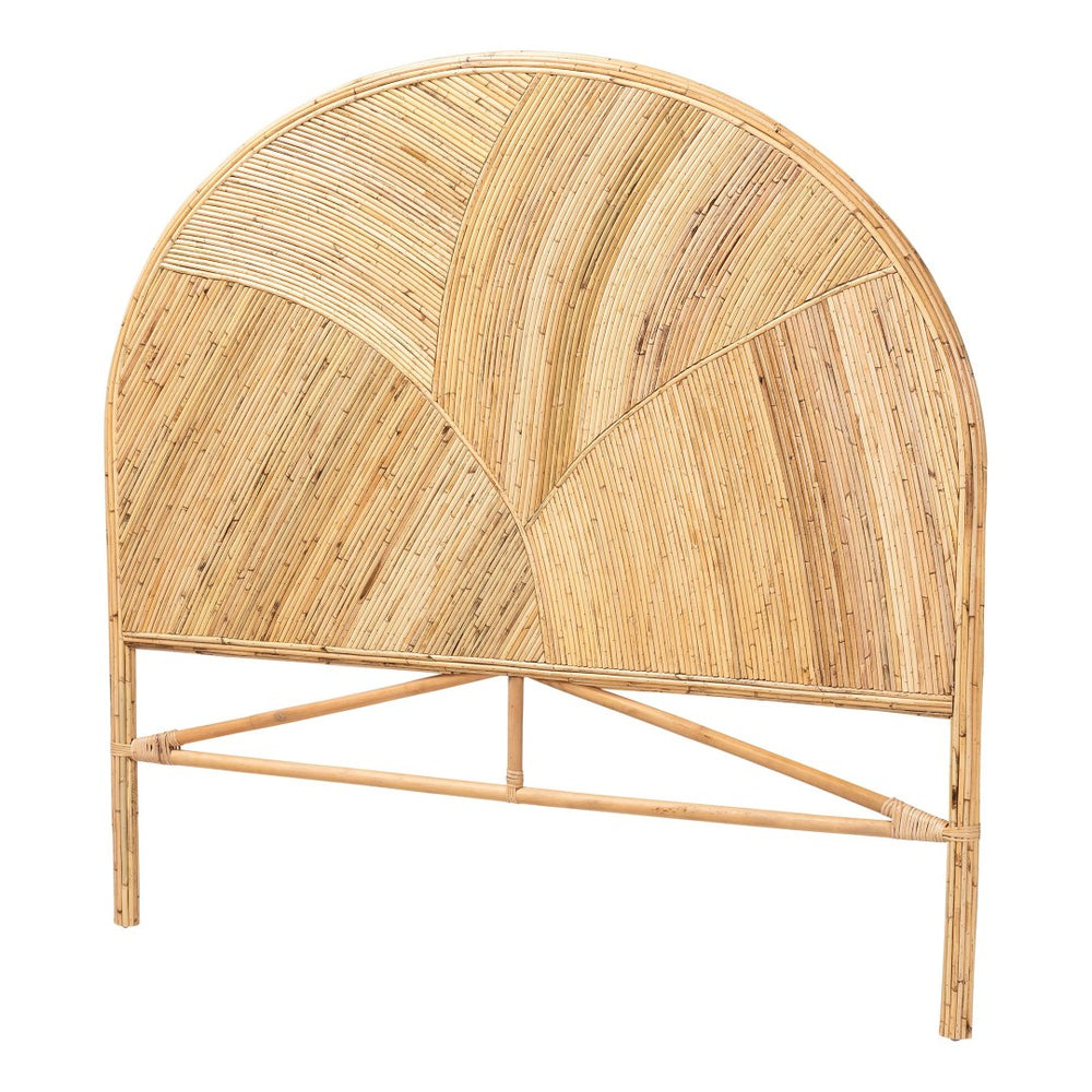 Baxton Studio bali Seana Bohemian Honey Rattan Standalone Headboard - Handcrafted Elegance for Your Bedroom Retreat King WS040-Honey Rattan-King-HB