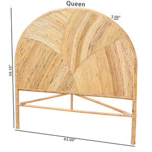 bali & pari Seana Bohemian Honey Rattan Queen Size Standalone Headboard