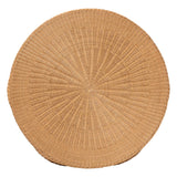 bali & pari Palm Bohemian Honey Scallop Rattan Coffee Table