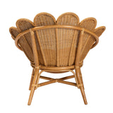 bali & pari Blossom Bohemian Honey Rattan Accent Flower Chair