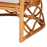 bali & pari Acelynn Bohemian Light Honey Rattan Arm Chair