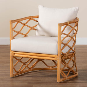 Baxton Studio bali Acelynn Bohemian Light Honey Rattan Arm Chair - Handcrafted Comfort for Cozy Living Spaces Model 3-Light Honey Rattan-CC
