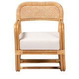 bali & pari Ailith Modern Bohemian Light Honey Rattan Arm Chair