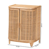 bali & pari Yanka Bohemian Natural Rattan Storage Cabinet