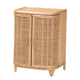 bali & pari Yanka Bohemian Natural Rattan Storage Cabinet