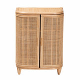 bali & pari Yanka Bohemian Natural Rattan Storage Cabinet