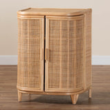 bali & pari Yanka Bohemian Natural Rattan Storage Cabinet