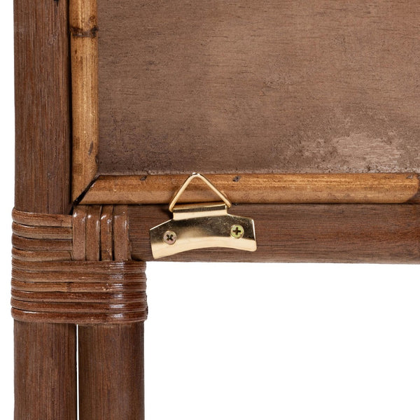 Baxton Studio bali Bohemian Dark Brown Rattan Standalone Headboard – Artisan Crafted for Serene Bedroom Style Elettra King WS039-B-Dark Brown Rattan-King-HB