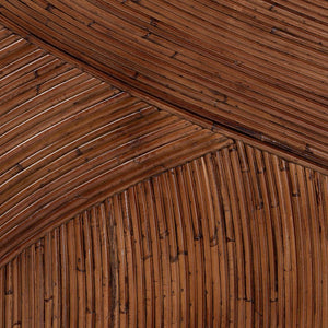 Baxton Studio bali Bohemian Dark Brown Rattan Standalone Headboard – Artisan Crafted for Serene Bedroom Style Elettra King WS039-B-Dark Brown Rattan-King-HB