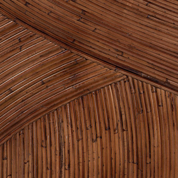 Baxton Studio bali Bohemian Dark Brown Rattan Standalone Headboard – Artisan Crafted for Serene Bedroom Style Elettra King WS039-B-Dark Brown Rattan-King-HB