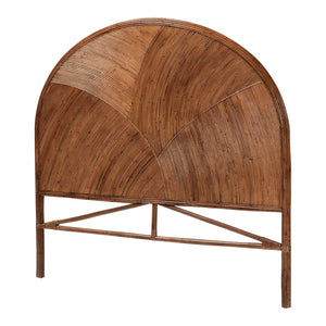 Baxton Studio bali Seana Bohemian Dark Brown Rattan Queen Headboard – Handcrafted, Freestanding With Artisan Charm! WS040-B-Dark Brown Rattan-Queen-HB