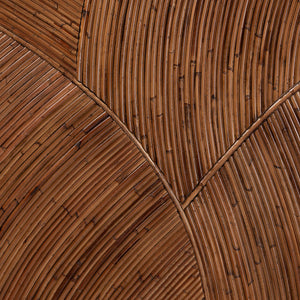 bali & pari Seana Bohemian Dark Brown Rattan Queen Size Standalone Headboard