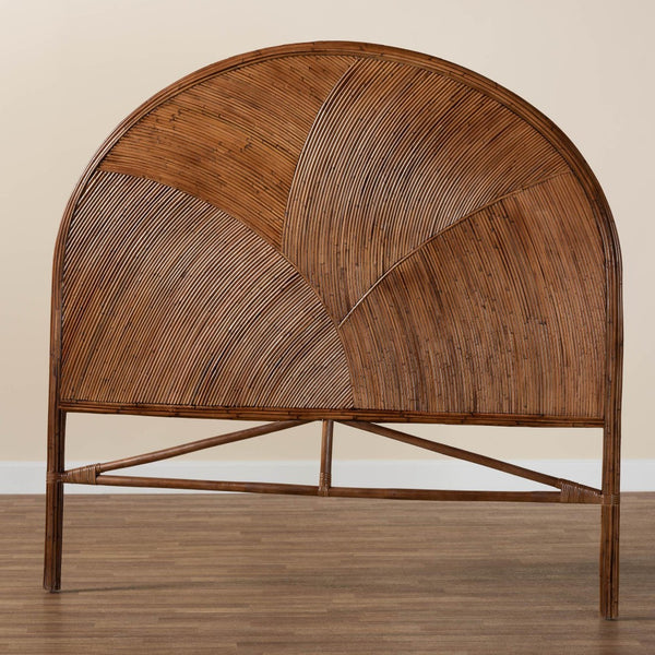 Baxton Studio bali Seana Bohemian Dark Brown Rattan Queen Headboard – Handcrafted, Freestanding With Artisan Charm! WS040-B-Dark Brown Rattan-Queen-HB