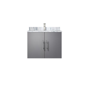 English Elm Dark Grey Bath Vanity With Carrara Marble Top, Soft-Close Cabinet & Chrome Faucet For Small Spaces B2731P258554