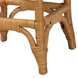 bali & pari Muy Bohemian Scallop Honey Rattan Counter Stool