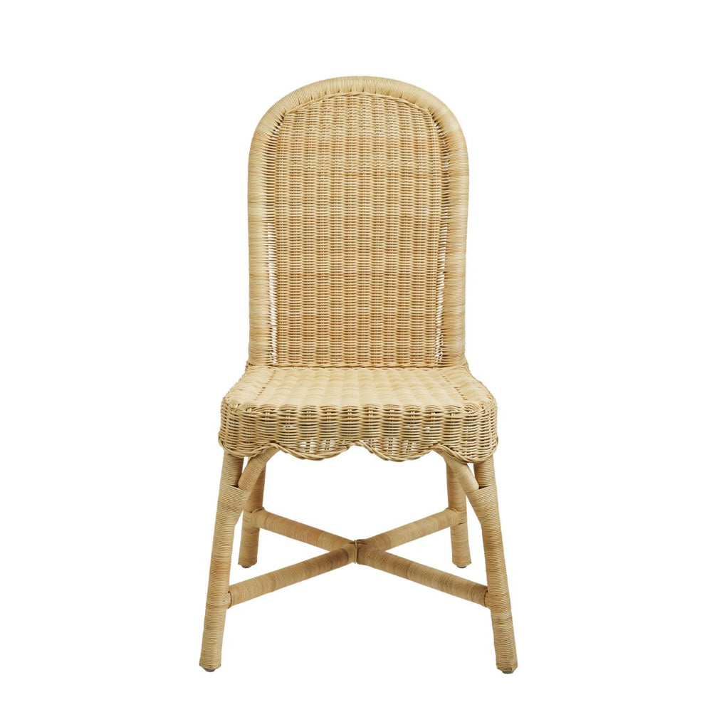 Chelsea House Linton Handwoven Wicker Chairs Set Of 2 — Scalloped Skirt, Rounded Back, Indoor/Patio Charm, 275 Lb 13663606