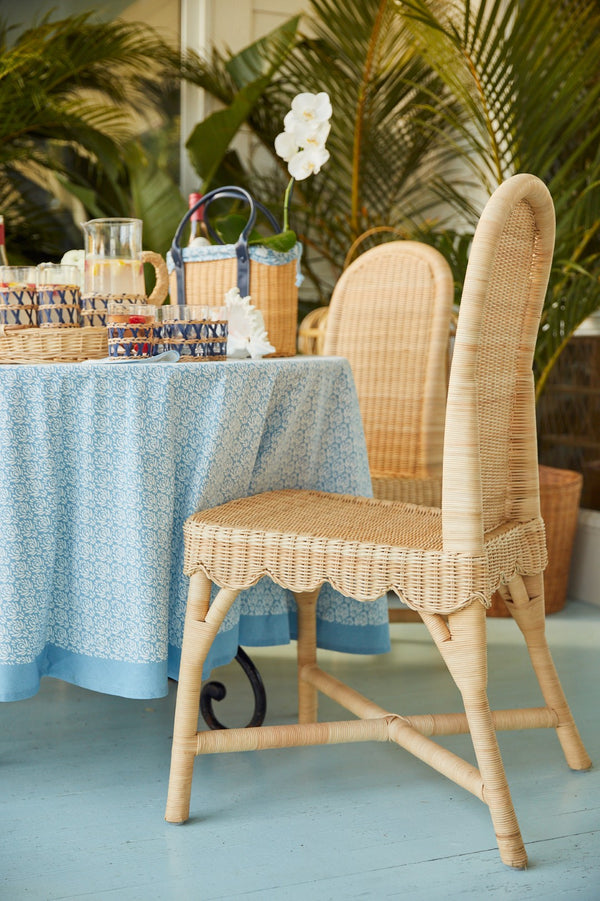 Chelsea House Linton Handwoven Wicker Chairs Set Of 2 — Scalloped Skirt, Rounded Back, Indoor/Patio Charm, 275 Lb 13663606