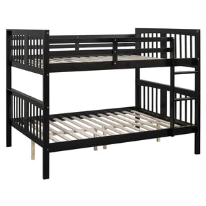 English Elm Full Over Bunk Bed Solid Pine Frame White Finish Converts to Two Beds LT000203AAP-2