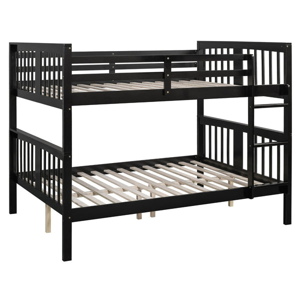 English Elm Full Over Bunk Bed Solid Pine Frame White Finish Converts to Two Beds LT000203AAP-2