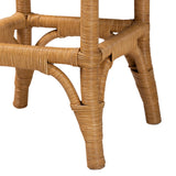 bali & pari Muy Bohemian Scallop Honey Rattan Bar Stool