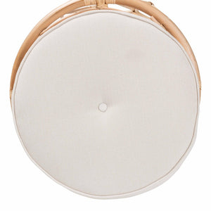 Baxton Studio bali Hachiro Artisan Bohemian Rattan Ottoman Footstool - Stylish, Handcrafted Accent for Your Home WS073-Natural Rattan-Stool