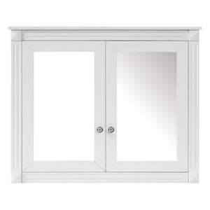 English Elm 36'' Wall Mounted Medicine Cabinet with Dual Mirrors Soft Close Doors Bathroom Storage White N710P371186K