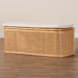 bali & pari Ishana Bohemian Natural Rattan Storage Bench