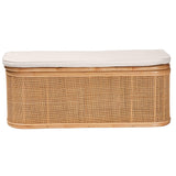 bali & pari Ishana Bohemian Natural Rattan Storage Bench