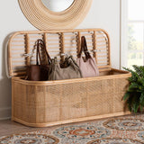 bali & pari Ishana Bohemian Natural Rattan Storage Bench