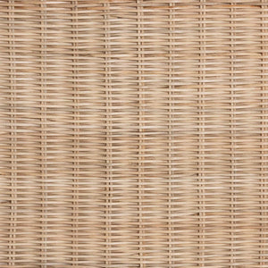 bali & pari Sumana Bohemian Scallop Natural Rattan and Mahogany Side Table