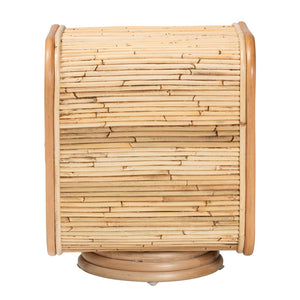 Baxton Studio bali Bethari Handcrafted Bohemian Rattan Nightstand with Open Shelving for Stylish Storage Solutions WS056-Natural Rattan-NS