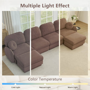 English Elm Chenille Cloud Loveseat with Quilted Back Cushions Deep Foam Seat Modern Living Room Sofa Rose Dust W714S01774