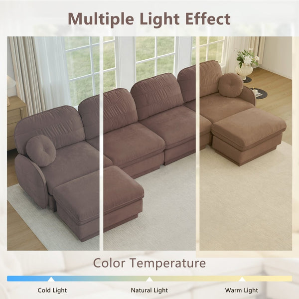 English Elm Chenille Cloud Loveseat with Quilted Back Cushions Deep Foam Seat Modern Living Room Sofa Rose Dust W714S01774
