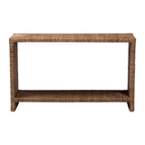 bali & pari Liza Bohemian Natural Seagrass Console Table