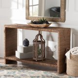 bali & pari Liza Bohemian Natural Seagrass Console Table