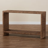 bali & pari Liza Bohemian Natural Seagrass Console Table