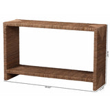 bali & pari Liza Bohemian Natural Seagrass Console Table