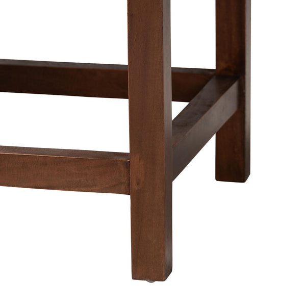 Baxton Studio bali Liza Bohemian Accent Bench - Handwoven Seagrass & Sturdy Acacia Wood for Stylish Spaces LIZZA-Wooden-Bench