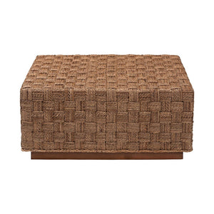 Baxton Studio bali Karina Bohemian Seagrass Coffee Table - Artisan-Crafted, Stylish, and Versatile for Any Space KARINA-Seagrass-Coffee Table