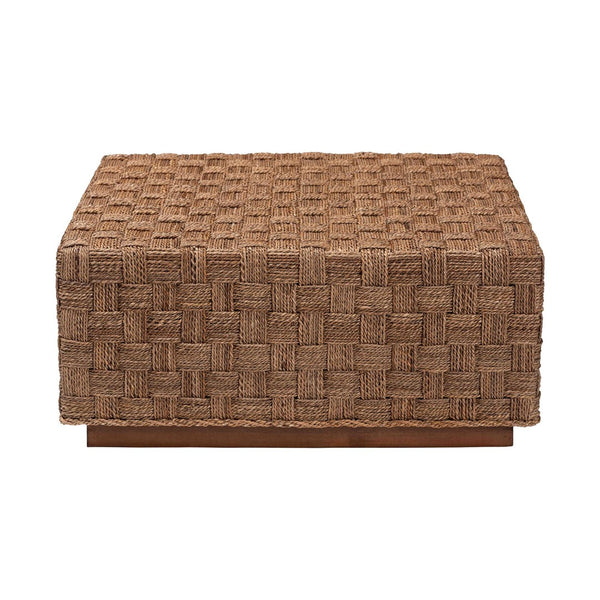 Baxton Studio bali Karina Bohemian Seagrass Coffee Table - Artisan-Crafted, Stylish, and Versatile for Any Space KARINA-Seagrass-Coffee Table