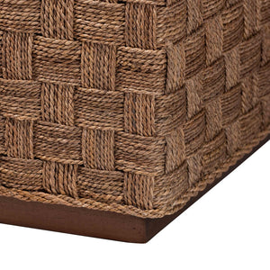 Baxton Studio bali Karina Bohemian Seagrass Coffee Table - Artisan-Crafted, Stylish, and Versatile for Any Space KARINA-Seagrass-Coffee Table