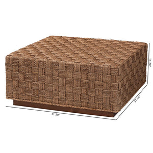 Baxton Studio bali Karina Bohemian Seagrass Coffee Table - Artisan-Crafted, Stylish, and Versatile for Any Space KARINA-Seagrass-Coffee Table