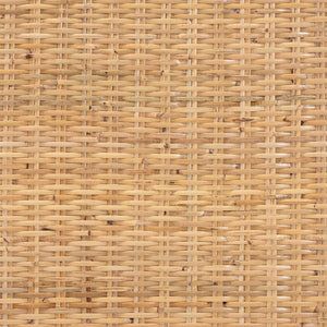 Baxton Studio bali Kalimantan Bohemian Coffee Table with Honey Rattan and Mahogany - Stylish, Handmade Elegance Rectangle KALIMANTAN-Rectangle-Rattan-Coffee Table