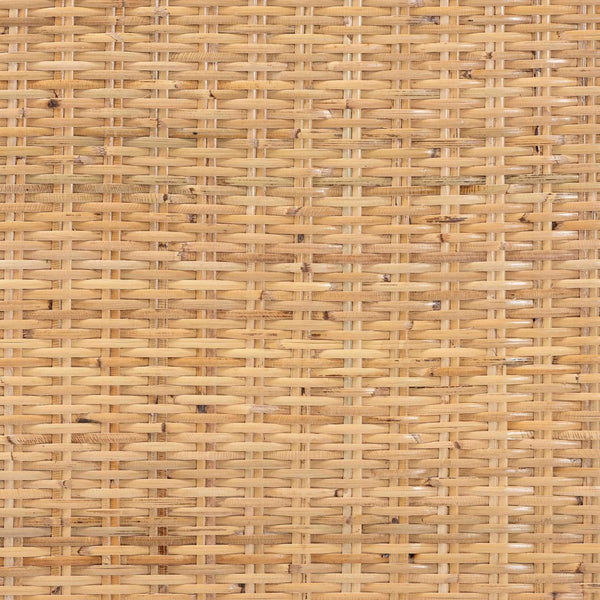 Baxton Studio bali Kalimantan Bohemian Coffee Table with Honey Rattan and Mahogany - Stylish, Handmade Elegance Rectangle KALIMANTAN-Rectangle-Rattan-Coffee Table