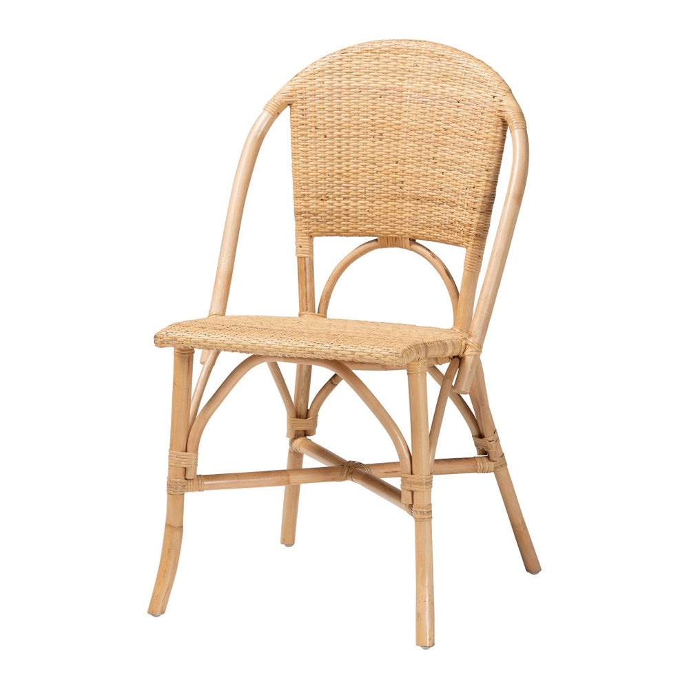 Baxton Studio bali Jaylyn Bohemian Natural Rattan Dining Chair - Handcrafted Elegance for Indoor & Outdoor Spaces 13688-Rattan-DC