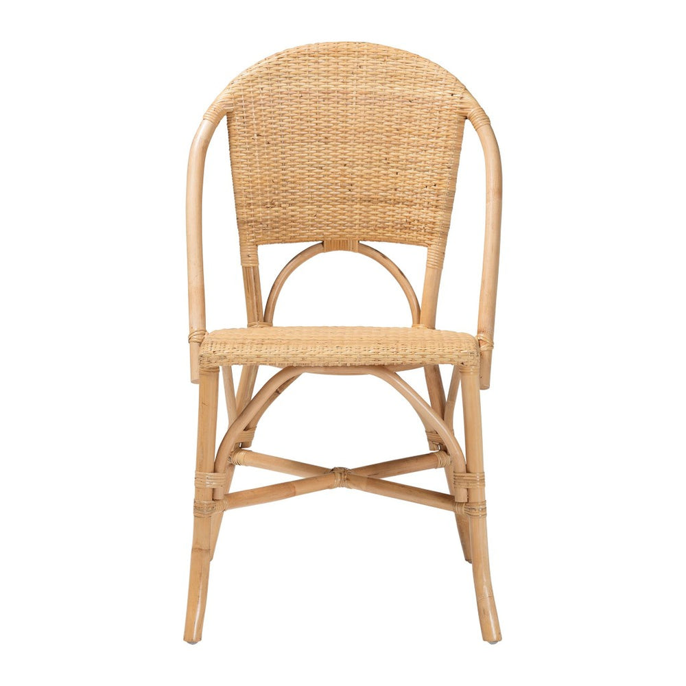 Baxton Studio bali Jaylyn Bohemian Natural Rattan Dining Chair - Handcrafted Elegance for Indoor & Outdoor Spaces 13688-Rattan-DC
